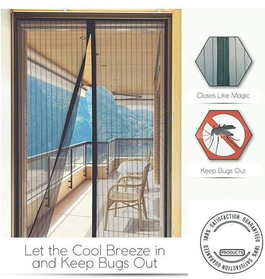 🦟 Magnetic Foldable Anti-Mosquito Mesh Door Curtain (Pack of 1)