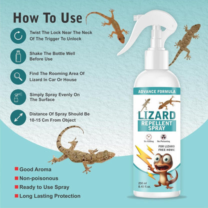 🦎Lizard Repellent for Home Spray – Natural Pest Control Solution (250ML)