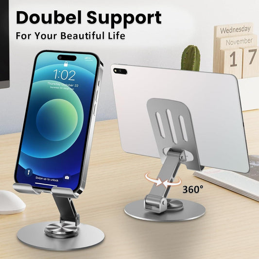 📱Aluminium 360° Rotatable Phone & Tablet Stand