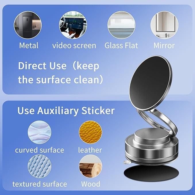 🌀Vacuum Absorption Magnetic Bracket – Foldable Phone Stand