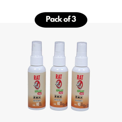 🧴🐭 Rat Repellent Spray 50ML (Pack of 3)