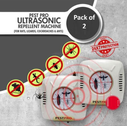 🦟 Ultrasonic Repellent Machine (Pack of 2)