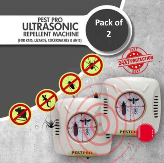 🦟 Ultrasonic Repellent Machine (Pack of 2)