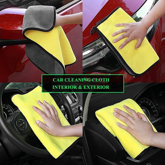 🚘 Lint & Streak-Free Multipurpose Microfiber Cloths (Pack of 2)