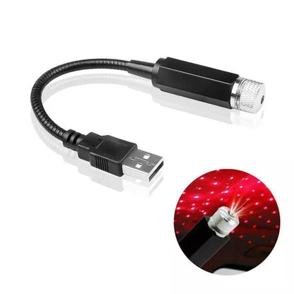 💡USB Star Ceiling Light – Red | Projection Lamp for Car & Room Decor