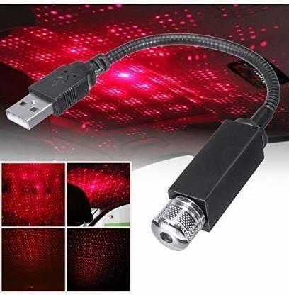 💡USB Star Ceiling Light – Red | Projection Lamp for Car & Room Decor