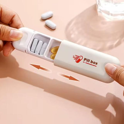 💊 Three-Compartment Pill Organizer Box – Compact & Travel-Friendly Storage