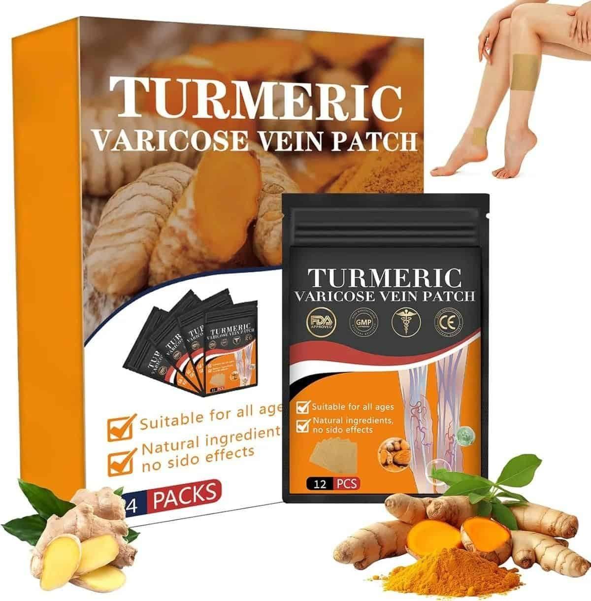 🟡🌿 Turmeric Varicose Vein Patch (Pack of 10)