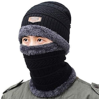 🧣 Unisex Woolen Cap Set – Stylish Winter Essential