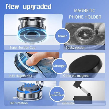🌀Vacuum Absorption Magnetic Bracket – Foldable Phone Stand