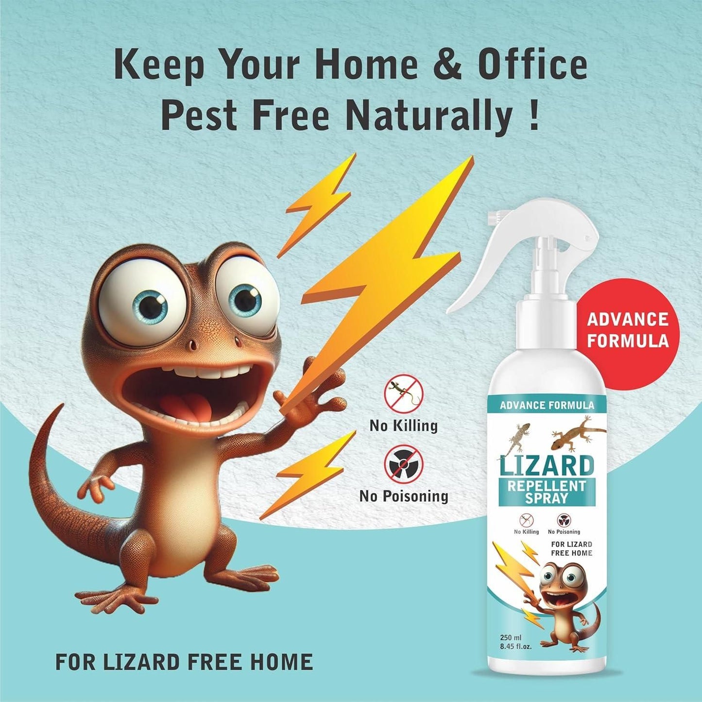 🦎Lizard Repellent for Home Spray – Natural Pest Control Solution (250ML)