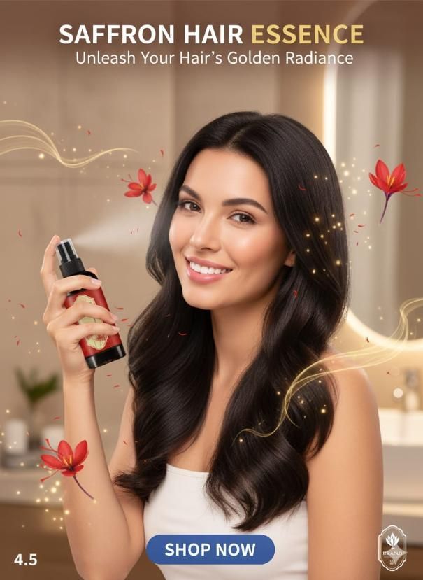 🌸✨ Saffron Essence Hair Spray (Pack of 2 – 100 ml Each) ✨🌸
