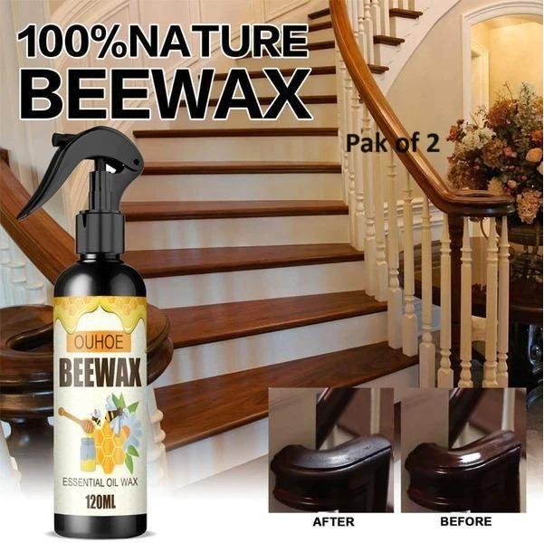 🌿 Natural Micro-Molecularized Beeswax Furniture Polish Spray (Pack of 2)