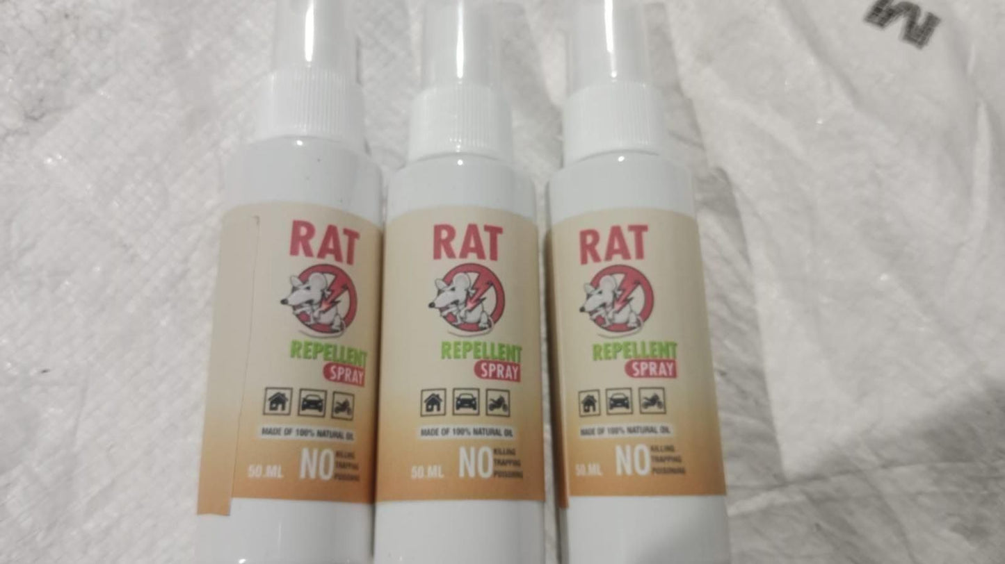 🧴🐭 Rat Repellent Spray 50ML (Pack of 3)