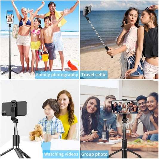 🤳 Extendable Flash 3-in-1 Selfie Stick Tripod with Bluetooth Remote
