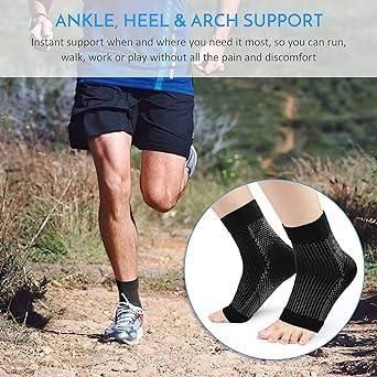 🧦 Swelling Arch Heel Support Socks – Yoga & Sports Protection