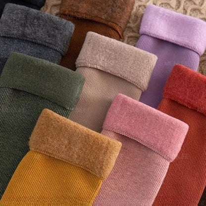 🧦❄️ Fleece Calf Length Winter Socks for Women &amp; Girls